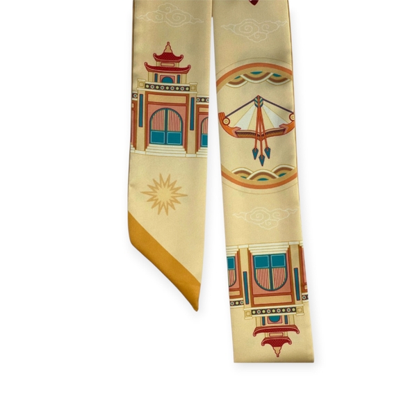 LA'ARTISAN - ‘Thành Cổ Loa - Co Loa Citadel’ Twilly Scarf