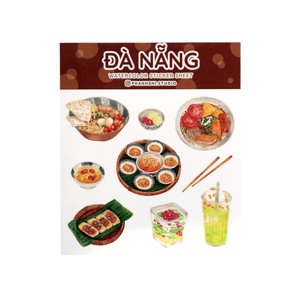 PHANHSHI STUDIO - ‘Đà Nẵng’ Mini Watercolor Sticker Sheet