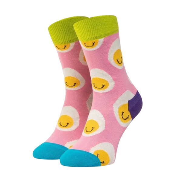 CREW SOCKS - Smile Eggs In Pink