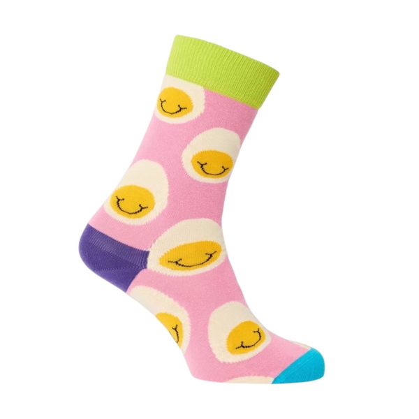 CREW SOCKS - Smile Eggs In Pink