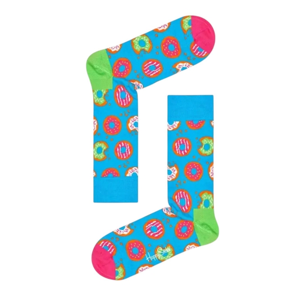 CREW SOCKS - Colorful Donuts In Blue