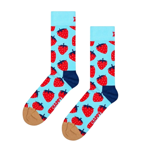CREW SOCKS - Strawberry In Blue