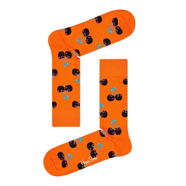 CREW SOCKS - Black Cherry In Orange