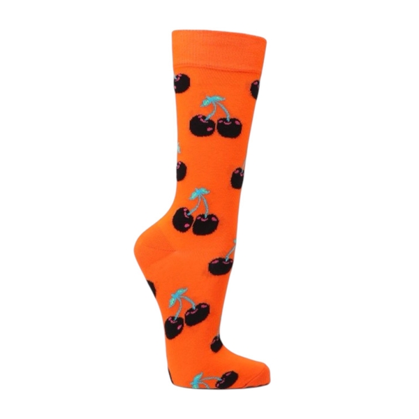 CREW SOCKS - Black Cherry In Orange