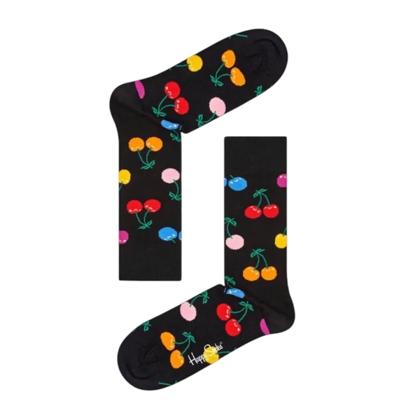 CREW SOCKS - Colorful Cherry In Black
