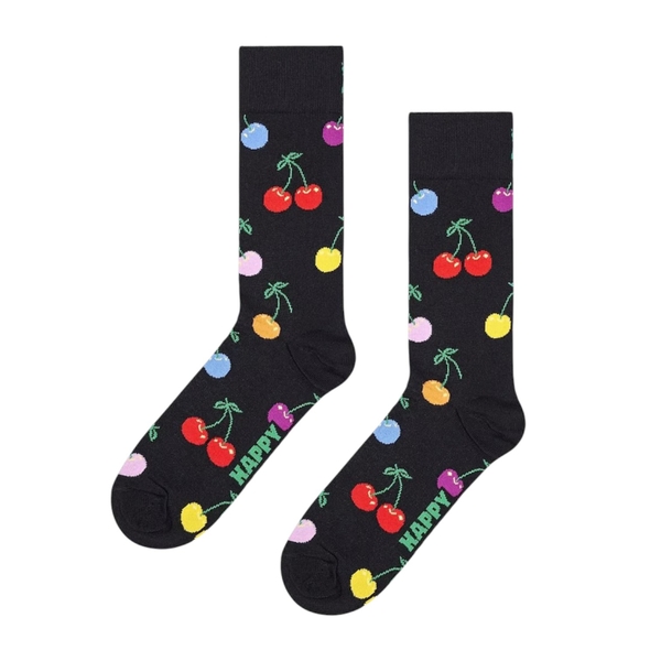 CREW SOCKS - Colorful Cherry In Black