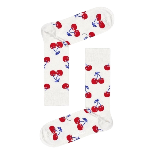 CREW SOCKS - Red Cherry In White