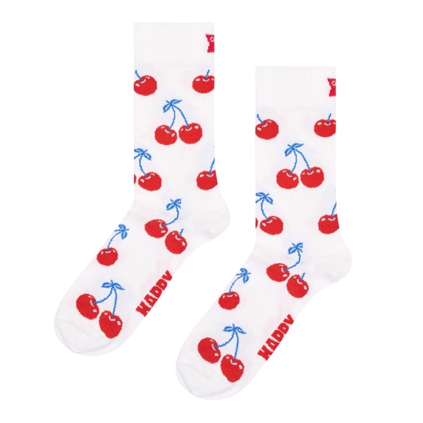 CREW SOCKS - Red Cherry In White