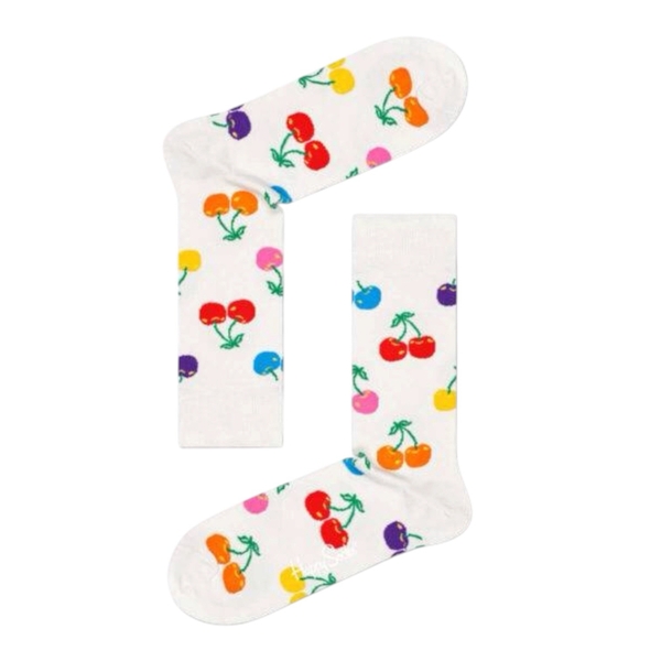 CREW SOCKS - Colorful Cherry In White
