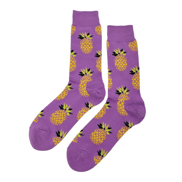 CREW SOCKS - Pineapple In Purple