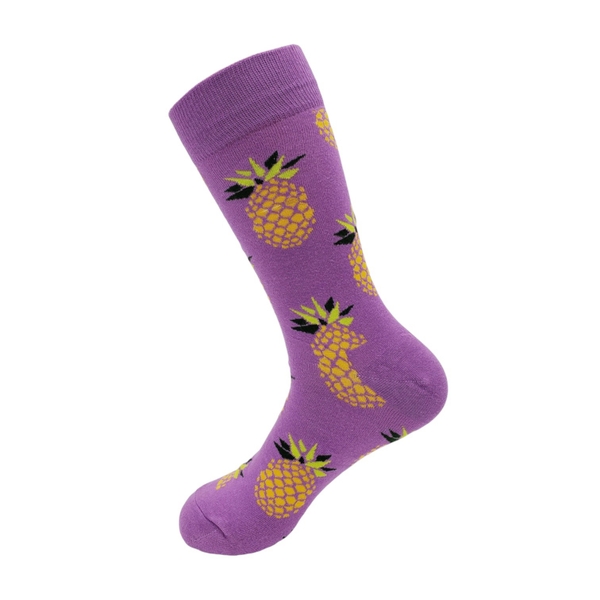 CREW SOCKS - Pineapple In Purple