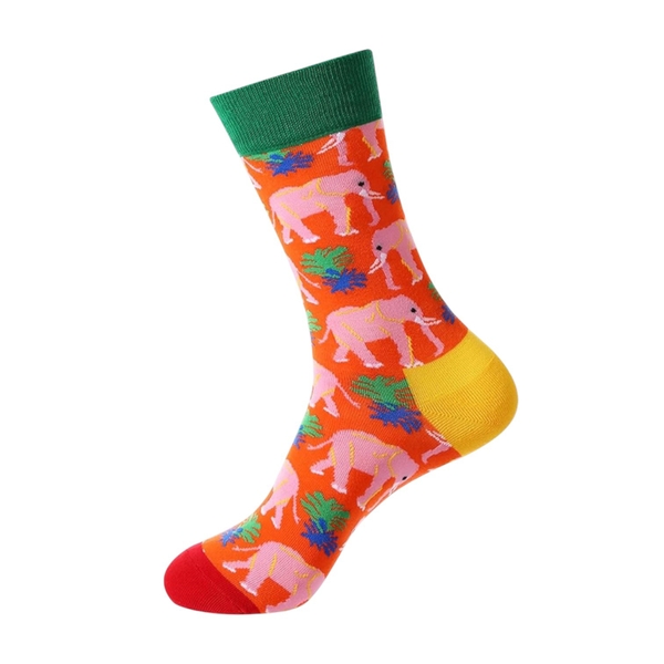 CREW SOCKS - Pink Elephant