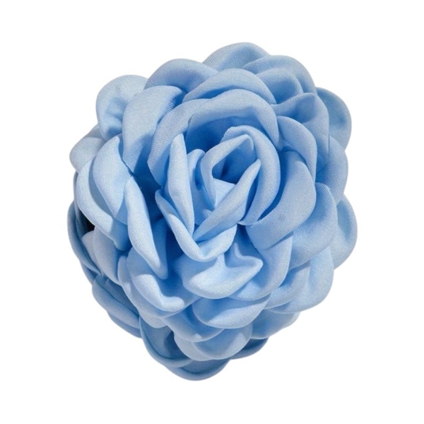 Fabric Hair Claw - Flower In Blue