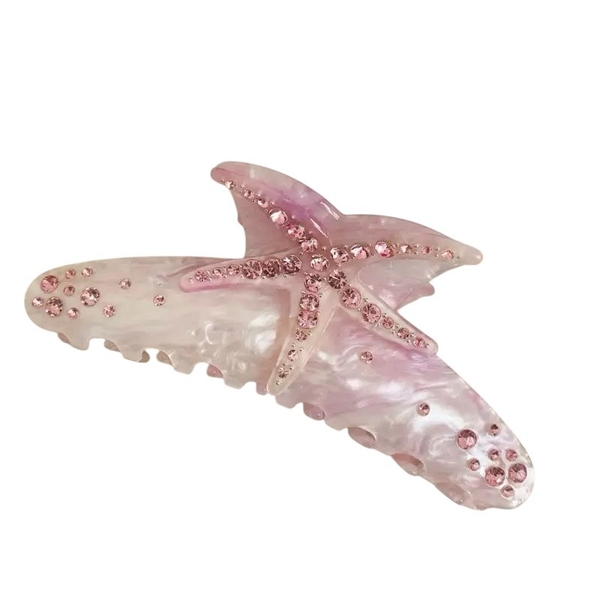 Hair Claw - Pink Starfish