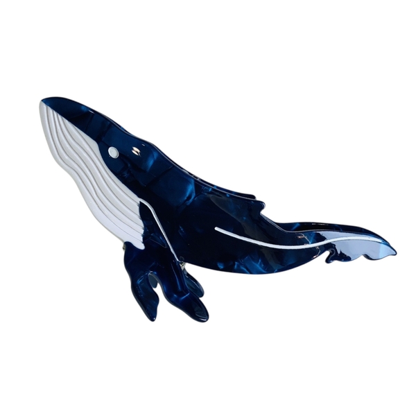 Hair Claw - Navy Whale