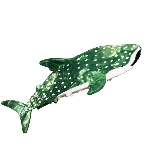 Hair Claw - Green Shark