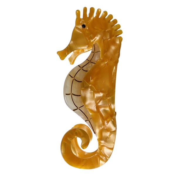 Hair Claw - Yellow Seahorse