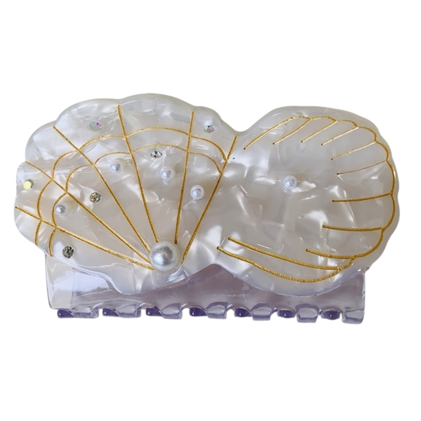 Hair Claw - White Pearl