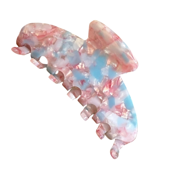 Heirloom Hair Claw - Baby Blue & Pink Marble