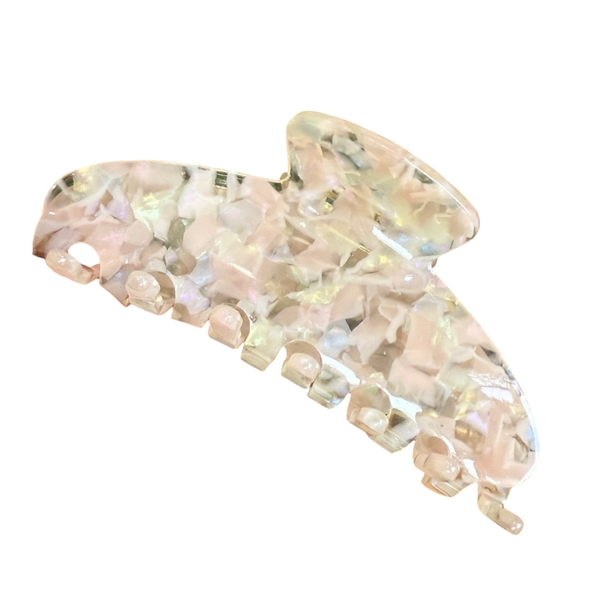 Heirloom Hair Claw - Baby Pink Marble