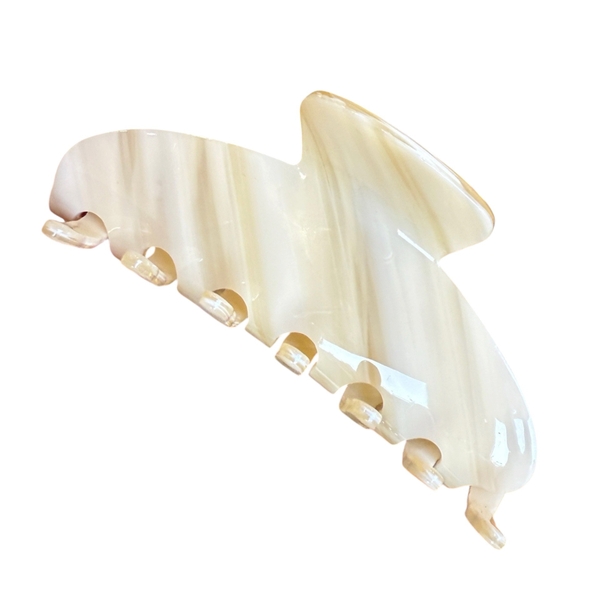Heirloom Hair Claw - Beige Marble