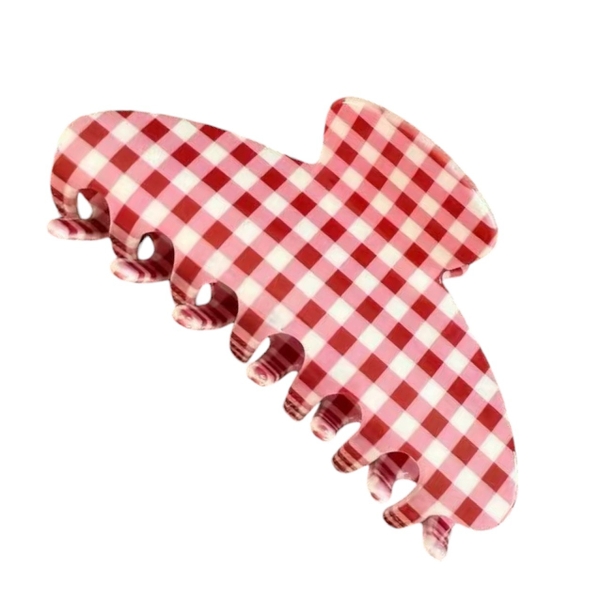 Heirloom Hair Claw - Pink Gingham