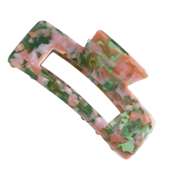 Rectangle Hair Claw - Floral