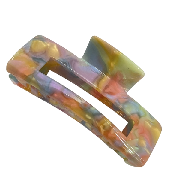 Rectangle Hair Claw - Colorful