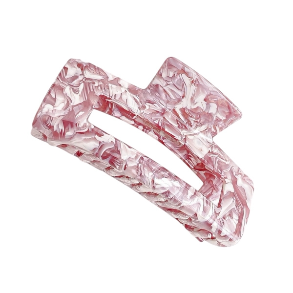 Rectangle Hair Claw - Deep Pink