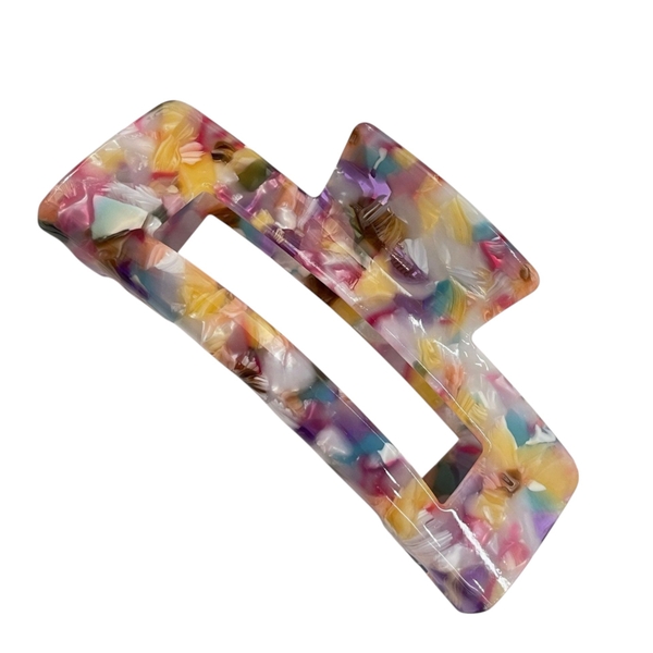 Rectangle Hair Claw - Rainbow