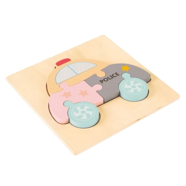 Montessori Wooden Baby Toy 3D Puzzle - Car