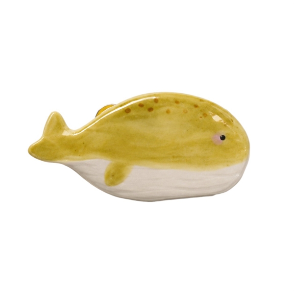 LINDO CRAFTS - Yellow Whale Ceramic Pin