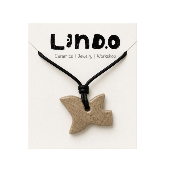 LINDO CRAFTS - Ceramic Necklace In Butterfly