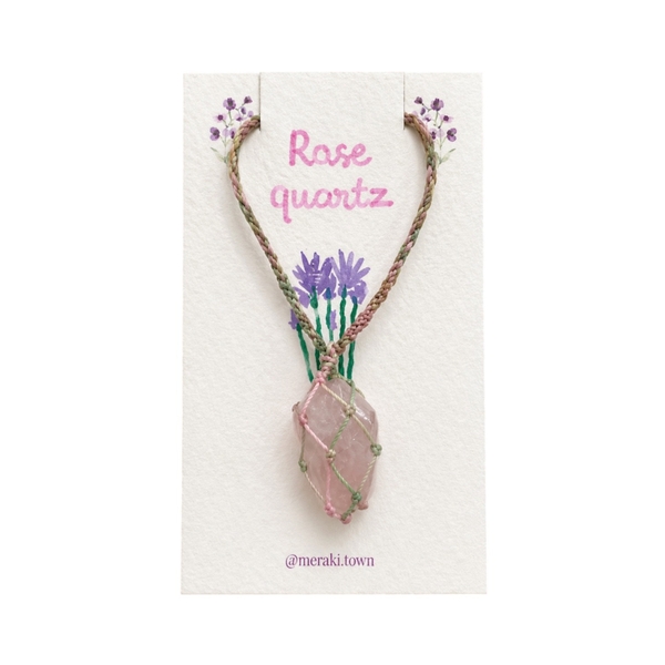 MERAKI TOWN - Single Stone Necklace in Amethyst
