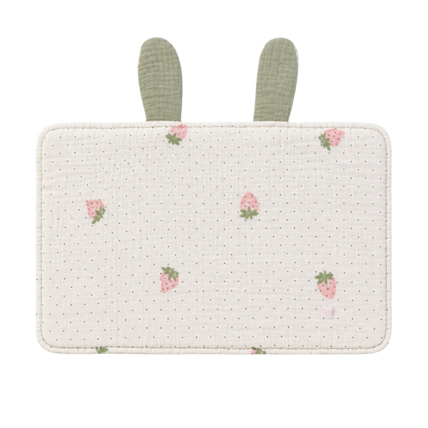 Baby Musline Pillow - Green Bunny