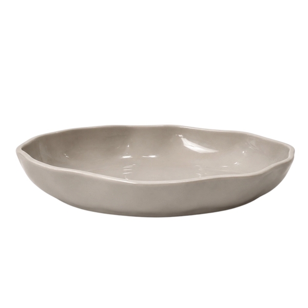 BAT TRANG -  Ceramic Free Shape Plate In Grey