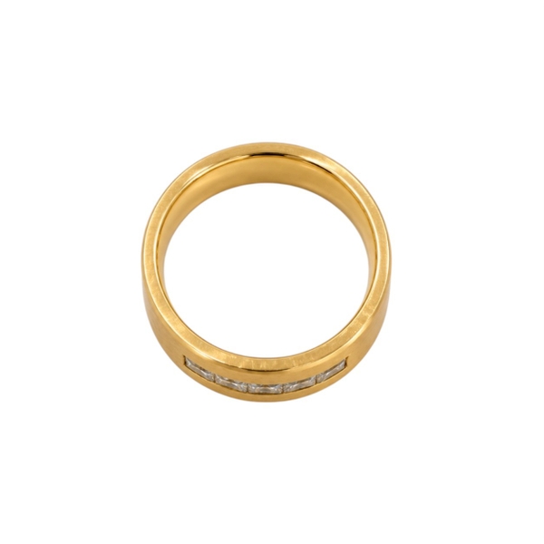 ROUGE - 18K Gold Plated Ring With Rhinestone