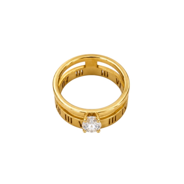ROUGE - 18K Gold Plated Double Layer Ring