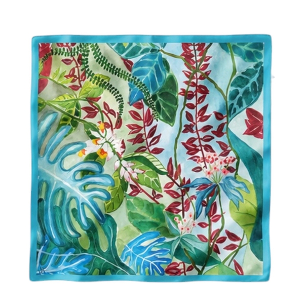 LY VU -  ‘Autumn Garden No.3’ Silk Carre Scarf