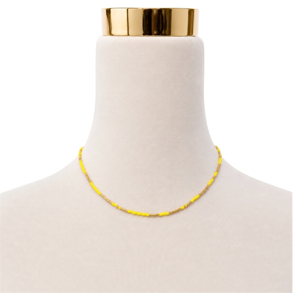 HUMANITY HANOI -  Lemon & 24K Gold Plated Bead Necklace