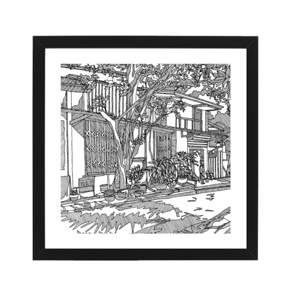 LINE STUDY STUDIO - 'Roadside' Framed Art Print