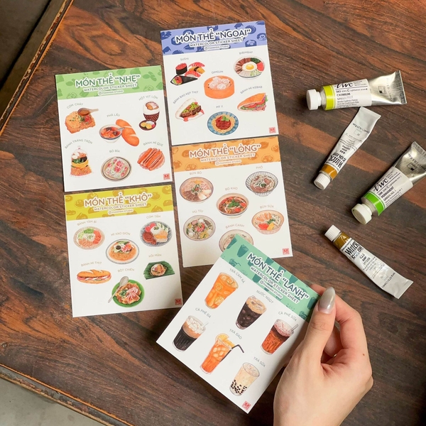 PHANHSHI STUDIO - ‘Món Thể Khô / Vietnamese Food’ Mini Watercolor Sticker Sheet