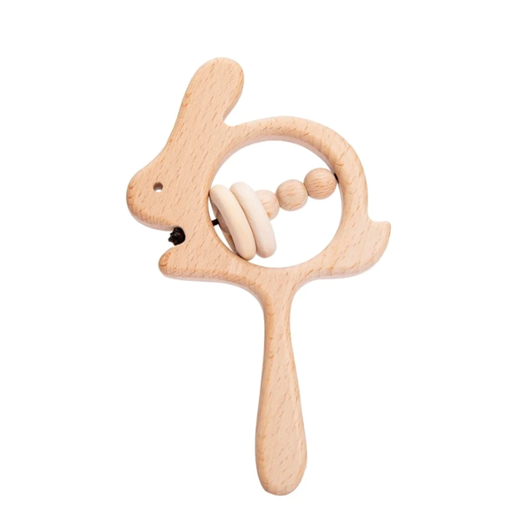 Baby Wooden Rattle - Bunny