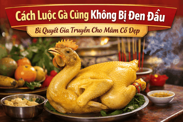 Cách luộc gà cúng không bị đen đầu: Bí quyết gia truyền cho mâm cỗ đẹp
