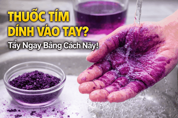 Cách Rửa Sạch Thuốc Tím (KMnO4) Trên Da, Quần Áo Và Bề Mặt