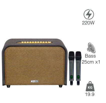 Loa Acnos Acoustic 3 V26, 220W RMS, Bass 25 cm, Bluetooth 5.0, USB MP3, Optical TV