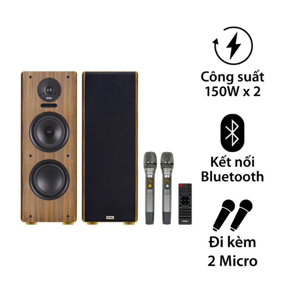 Dàn loa Kadma BS56 ( 3 Đường Tiếng, Công Suất 300W, Bluetooth, Optical, HDMI, Kèm 2 mic, điều khiển )