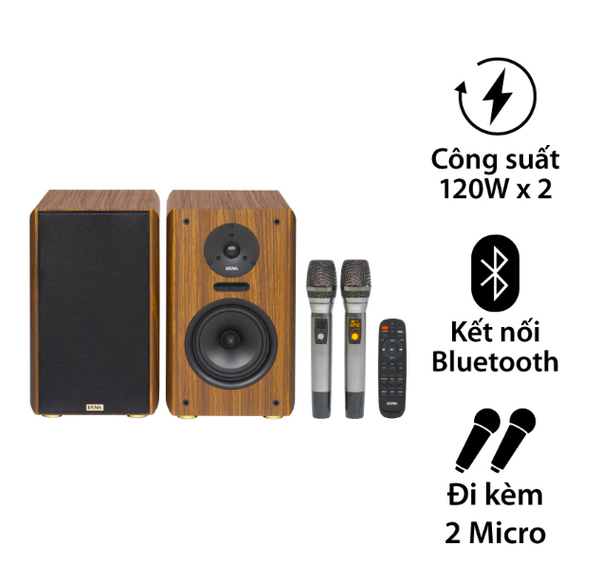 Dàn loa Kadma BS36i (Công suất 240W, Đi Kèm 2 mic, điều khiển, Bluetooth, Optical, Echo)