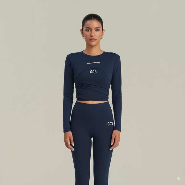 Áo khoác GOS Twist dài tay thể thao mặc 2 mặt cột nơ Girlsofsports