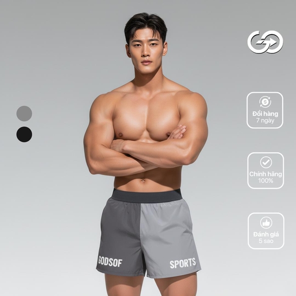 Quần thể thao nam chạy bộ, pickleball, gym GOS COLORFLIP S21